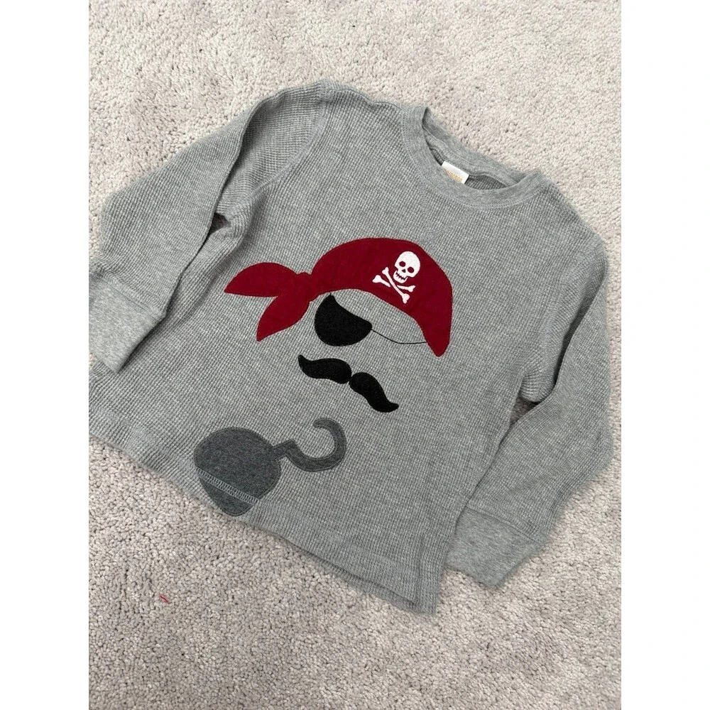 Vintage Gymboree Pirate Waffle Knit Long Sleeve Shirt Boys Size 3